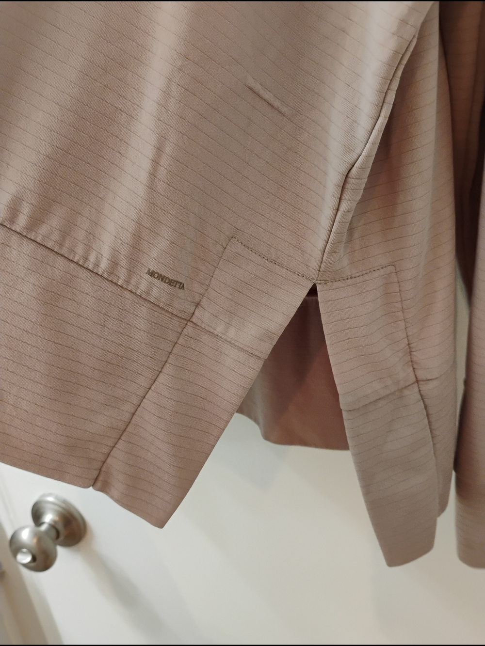 Mondetta Beige Ribbed Hooded Pullover - Picture 3 of 7